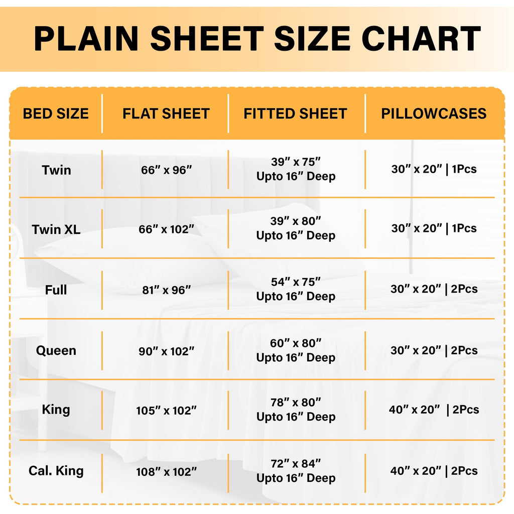 Size Sheet Set, 4-Piece Plain Soft Microfiber – Deep Pocket Bed Sheets, Includes 1 Fitted Sheet, 1 Flat Sheet, 2 Pill... - Image 6