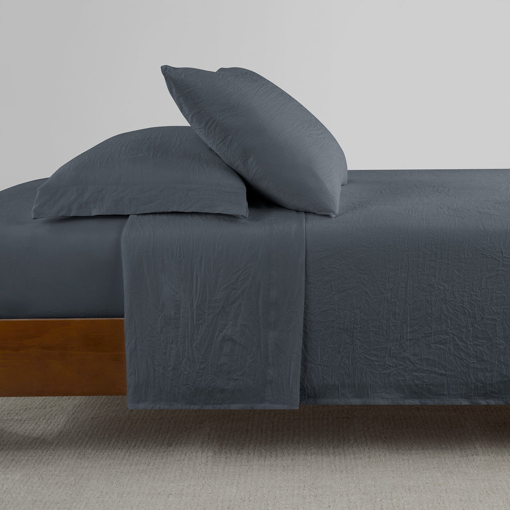 Microfiber Bed Sheet Set, Grey Stone, Full, 4 Pieces - Image 3
