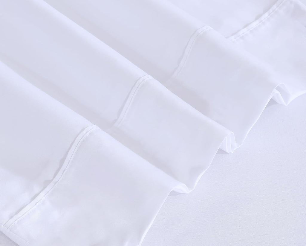 Set - Luxurious Silky Soft Microfiber Bedding - Cozy & Comfy - 15 inch Deep Pocket (Fits up to 17") Hotel Bed - 4 Pcs... - Image 2