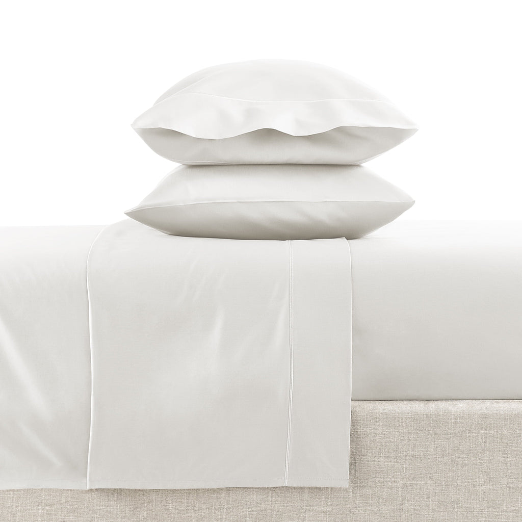 4-Piece 600 Thread Count White Egyptian Cotton Adult Bed Sheet Set, King - Deep Pocket - Image 2