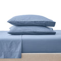 Cool & Crisp 3-Piece 300 Thread Count Blue Water Cotton Percale Sheet Set, Twin
