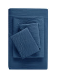 Ultra Soft Microfiber Bed Sheet Set, Twin-XL, Indigo, 3 Piece