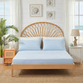 Regency Heights Full/QueenSize Sheet Set, 3 Piece Cooling Bed Sheet with Deep Pocket for Hot Sleepers, Ice Blue