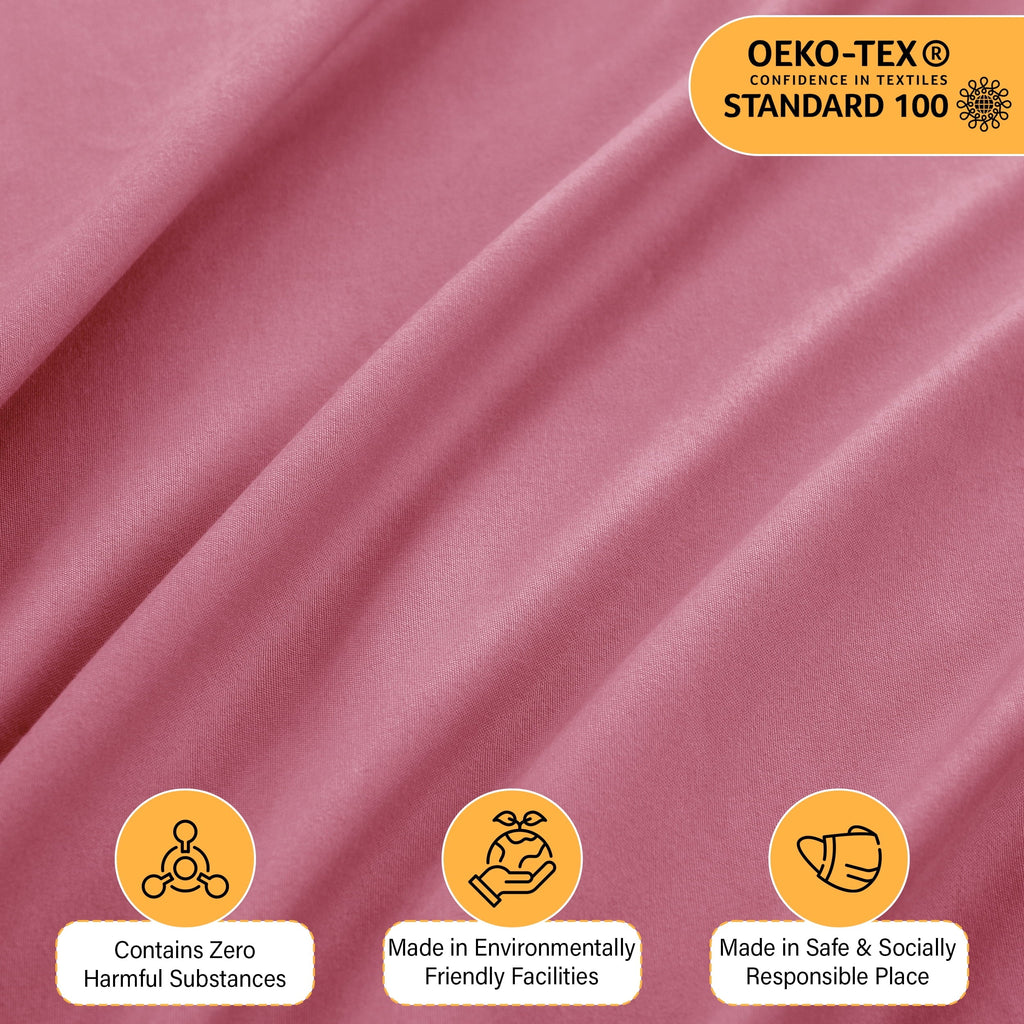 Size Sheet Set, 4-Piece Plain Soft Microfiber – Deep Pocket Bed Sheets, Includes 1 Fitted Sheet, 1 Flat Sheet, 2 Pill... - Image 3