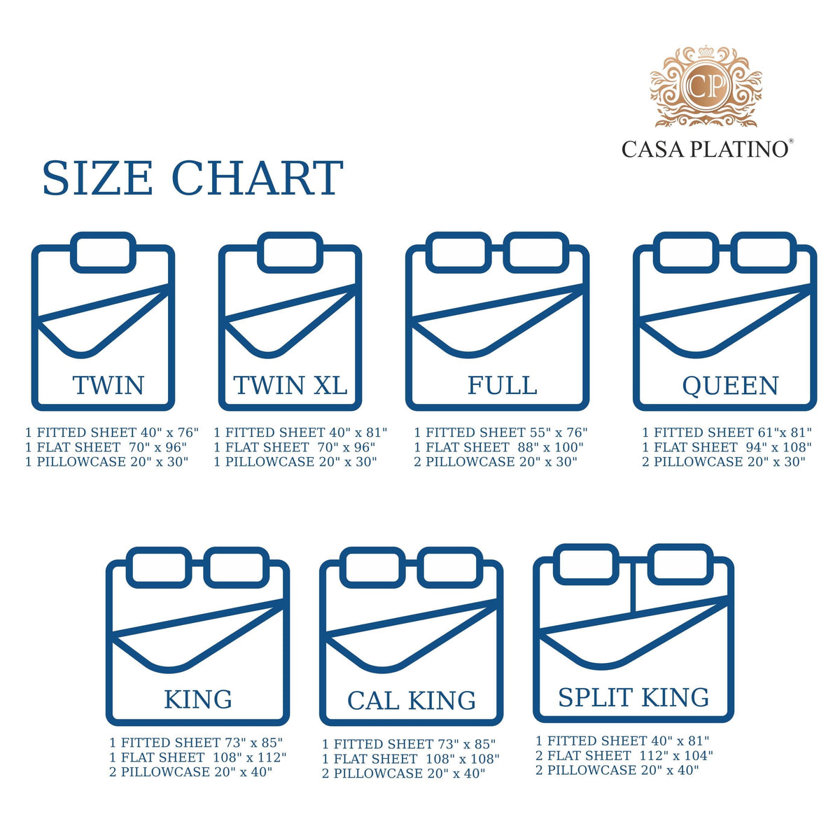 Casa Platino Twin Size Bed Sheets Set - Washed Ultra-Soft Microfiber Twin Bed Sheets - Extra Soft - 3 Piece Set - Bedding Sheets & Pillowcas - Image 2