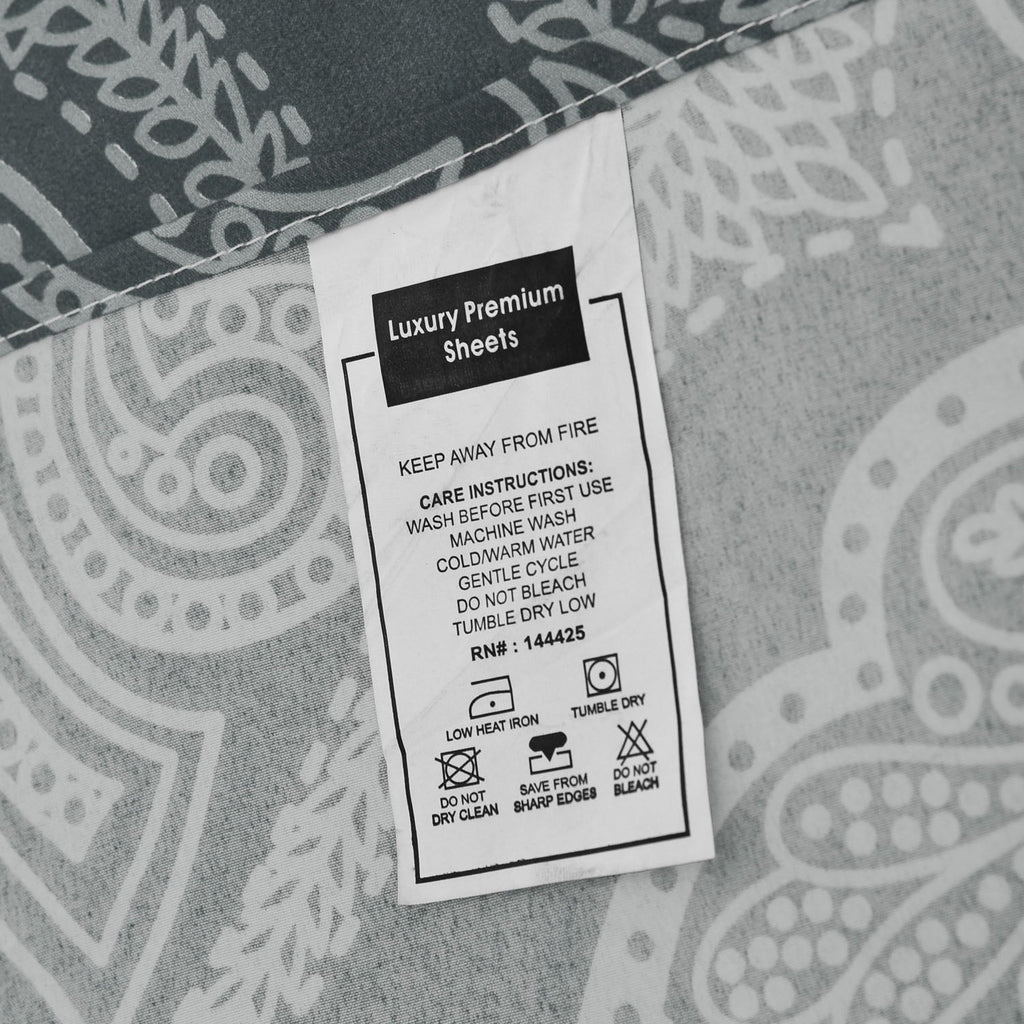 Queen Bed Sheets Set - 6 Piece Brushed Microfiber Bed Sheet - Shrinkage and Fade Resistant - (Queen, Grey) - Image 5